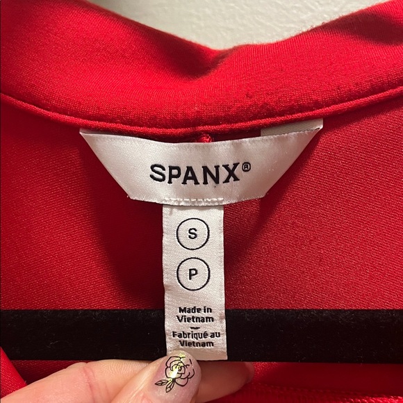 SPANX Red Long Sleeve 1/2 Zip Tunic - Picture 5 of 5